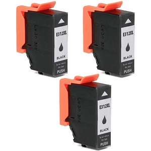 Compatible 3 Pack Epson T312XL T312XL120 Black  High Yield Ink Cartridge Expression Photo XP-8500 HD XP-15000